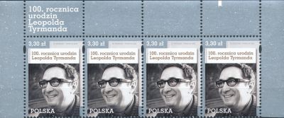 5057 nazwa emisji na marginesie pasek czysty** 100. rocznica urodzin Leopolda Tyrmanda