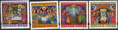 3721-3724 czyste** Boże Narodzenie