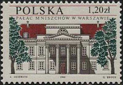 3581 czysty** Pałac Mniszków w Warszawie - wydanie wspólne z Pocztą Belgii