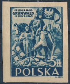 0372 nieząbkowany gwarancja czysty** 535 rocznica bitey pod Grunwaldem