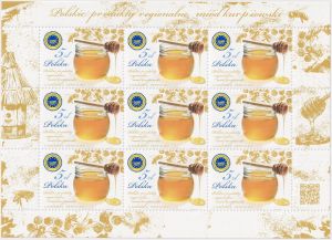 4704 MK podwójne suche tłoczenie Arkusik czysty** Polskie produkty regionalne miód