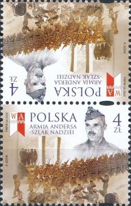 5098 parka pionowa tete-beche II czysta** Armia Andersa - Szlak Nadziei