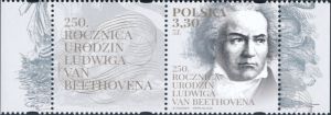 5118 przywieszka z lewej stronny czysty** 250 rocznica urodzin Ludwiga van Beethovena