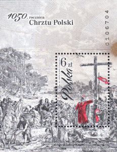 4677 Blok 284 czysty** 1050. rocznica chrztu Polski