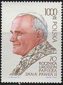 3117 czysty** 70. rocznica urodzin papieża Jana Pawła II