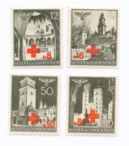 GG 052-55 czyste** dopłata za Niemiecki Czerwony Krzyż