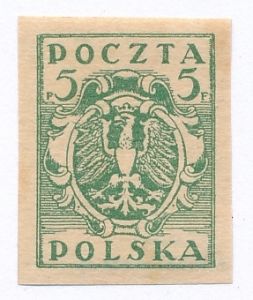 0086 A by jasnozielony  papier żeberkowany poziomo czyste** Wydanie markowe