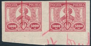0166 Próba karminowoczerwona parka czysta 450 rocznica urodzin M.Kopernika 479/25