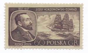0898 b papier średni gładki czyste** 100 rocznica urodzin Józefa Conrada-Korzeniowskiego