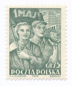 0599 a papier biały średni gładki czysty** Święto Pracy