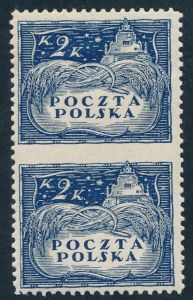 0082 B cx niebieski parka brak perforacji pionowej czyste** Wydanie w walucie koronowej 571/25