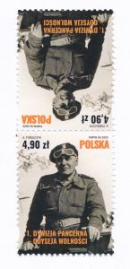 5465 parka pionowa tete-beche II czyste** 1 Dywizja Pancerna - Odyseja Wolności