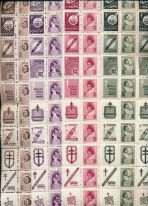 0485-488 paski przywieszka-znaczek-przywieszka czyste** Walka z gruźlicą