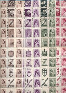 0485-488 paski znaczek-przywieszka-znaczek błąd B1 czyste** Walka z gruźlicą